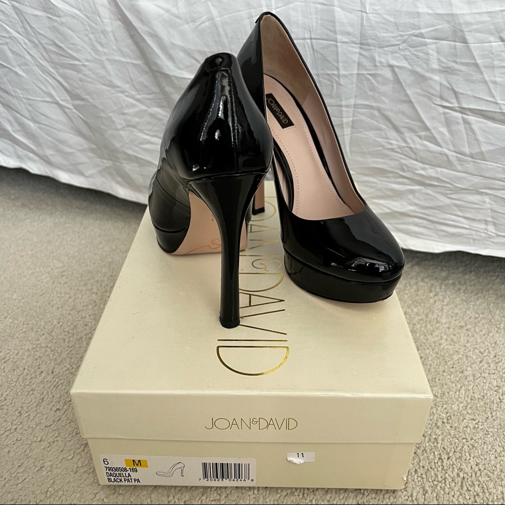 Joan & David Black Patent Leather Heels
